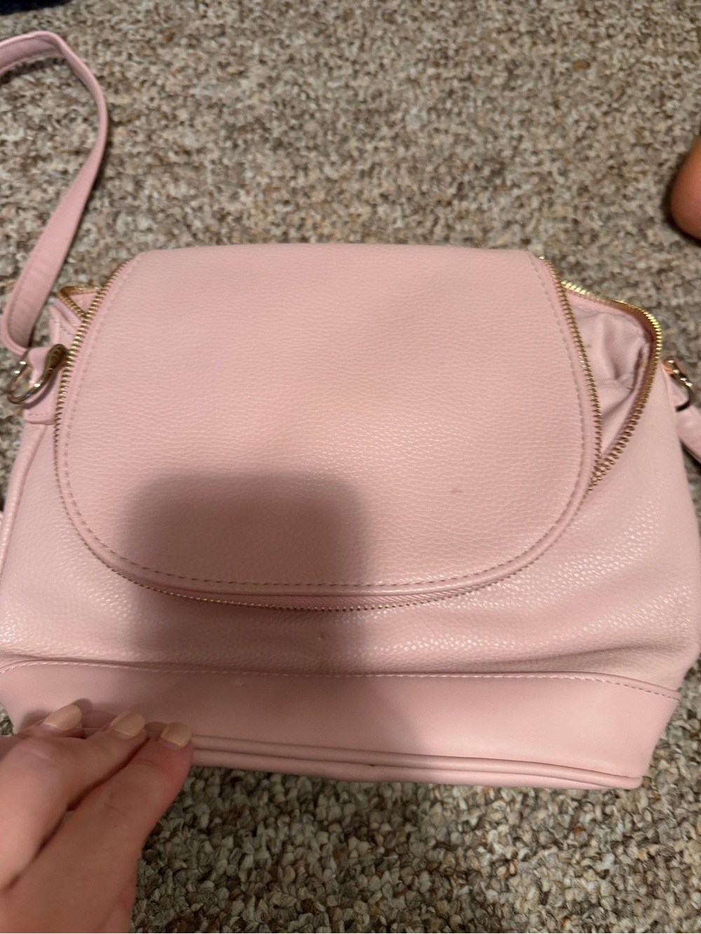 Women's Pink convertible Crossbody/backpack